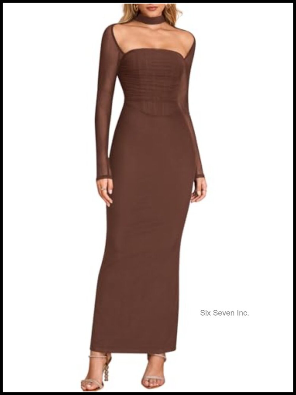 Long Sleeve Corset Formal Wedding Guest Dress Women Elegant